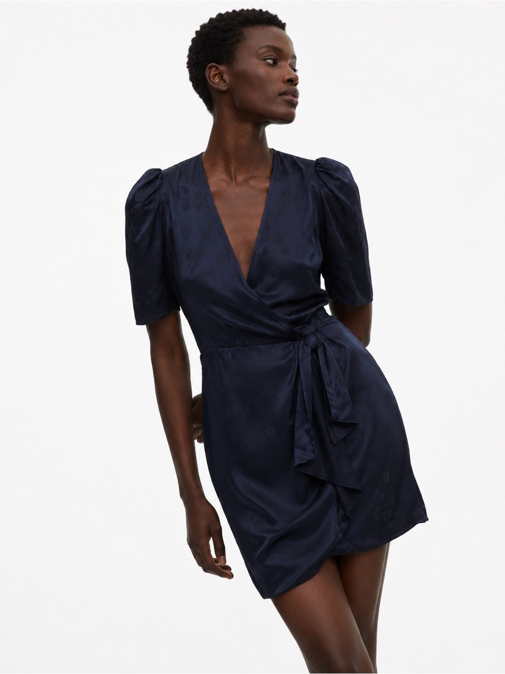 The Kooples Silk Blend Navy Dress